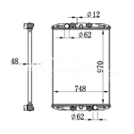 РАДИАТОР DAF F95 0076449 1288560 NISSENS 614190