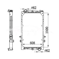 РАДИАТОР DAF F85 1628623 1432145 NISSENS 61446A