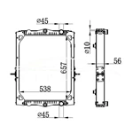 РАДИАТОР DAF LF45 1405176 1405413 1407725 NISSENS 61443A