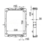 РАДИАТОР DAF LF55 1403169 1407723 NISSENS 61444A