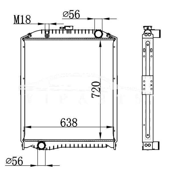 HINO MT РАДИАТОР 16090-6320
