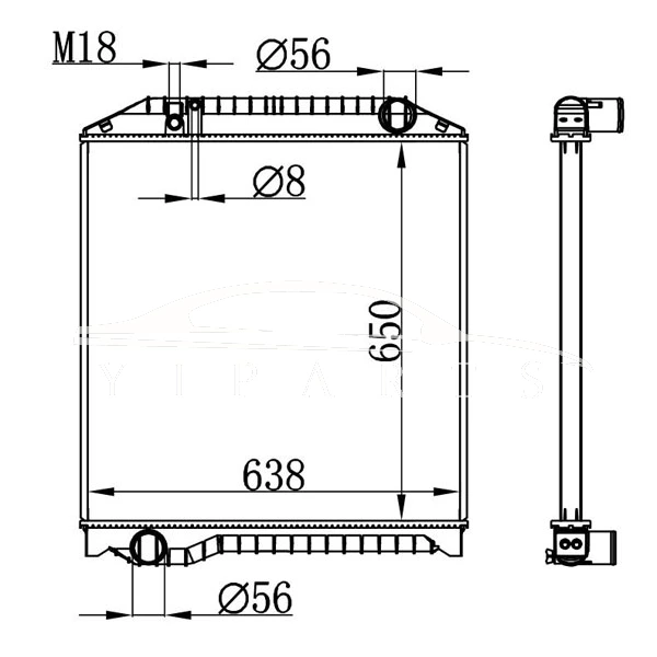 HINO MT РАДИАТОР 16041-E0560