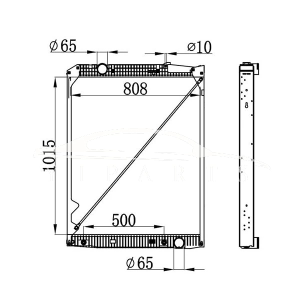 РАДИАТОР MERCEDES-BENZ ACTROS 942.500.12.03 NISSENS 62791A