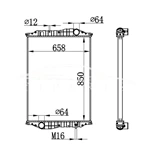 РАДИАТОР РАДИАТОРА MERCEDES-BENZ KASSBOHRER 835.117.80.00 NISSENS 69600A
