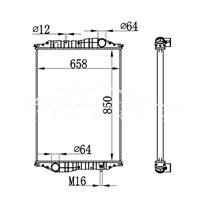 РАДИАТОР РАДИАТОРА MERCEDES-BENZ KASSBOHRER 835.117.80.00 NISSENS 69600A