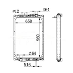 РАДИАТОР РАДИАТОРА MERCEDES-BENZ KASSBOHRER NISSENS 69604A