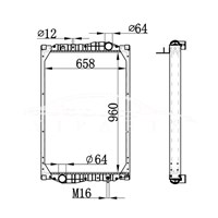 РАДИАТОР РАДИАТОРА MERCEDES-BENZ KASSBOHRER NISSENS 69604A