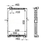 РАДИАТОР MERCEDES-BENZ NG90 AT 652.501.49.01 652.501.67.01 NISSENS 62657A