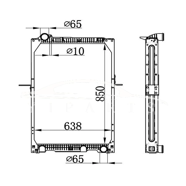 РАДИАТОР MERCEDES-BENZ NG90 MT 652.501.49.01 652.501.67.01