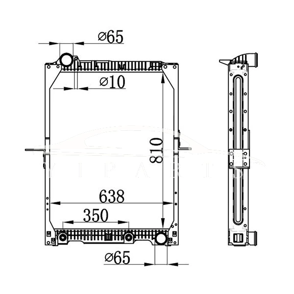 РАДИАТОР РАДИАТОРА MERCEDES-BENZ NG90 AT 652.501.16.01 NISSENS 62646A