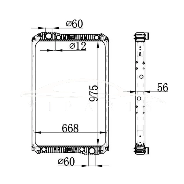 MERCEDES-BENZ NG90 РАДИАТОР МТ 940.500.07.03 940.500.06.03
