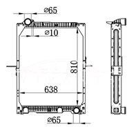 РАДИАТОР MERCEDES-BENZ NG90 MT 652.501.16.01 NISSENS 62524A