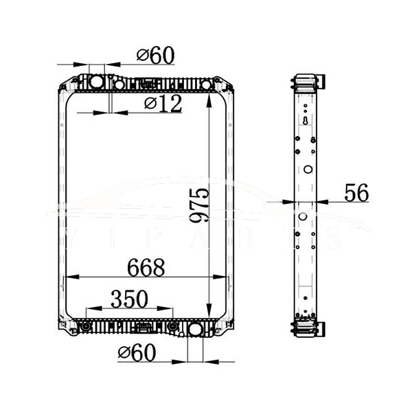 РАДИАТОР РАДИАТОРА MERCEDES-BENZ NG90 AT 940.500.07.03 940.500.06.03 NISSENS 62571A