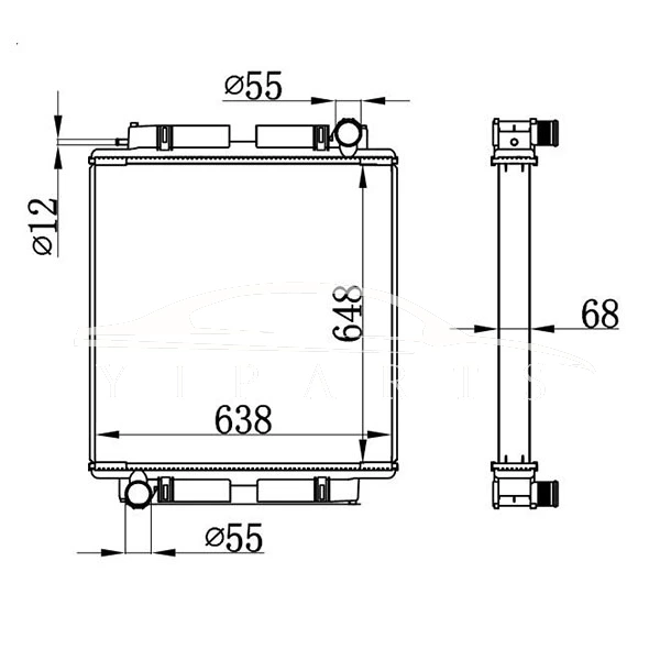 MERCEDES-BENZ BUS РАДИАТОР МТ A382.500..01.02