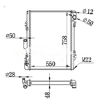 РАДИАТОР MERCEDES-BENZ ATEGO MT A9585000403KZ