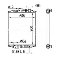 РАДИАТОР РАДИАТОРА MERCEDES-BENZ KASSBOHRER' C457 MT 835.118.82.85 NISSENS 69602A