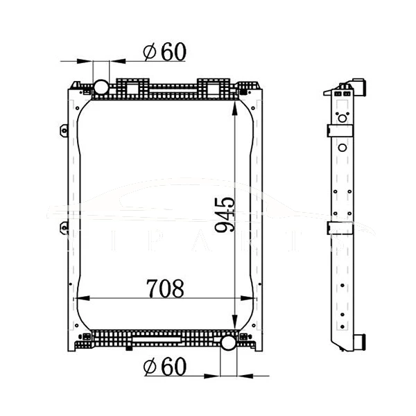 РАДИАТОР MAN MT 81.06101.6407 NISSENS 62870A