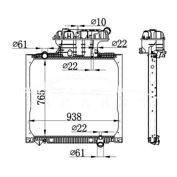 РАДИАТОР MAN MT 81.06101.6458 81.06101.6468 62875