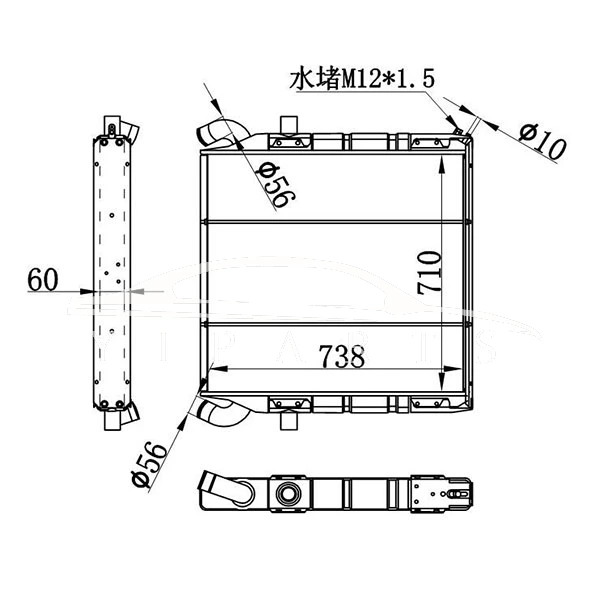 РАДИАТОР SCANIA MT 1100630 NISSENS 64070