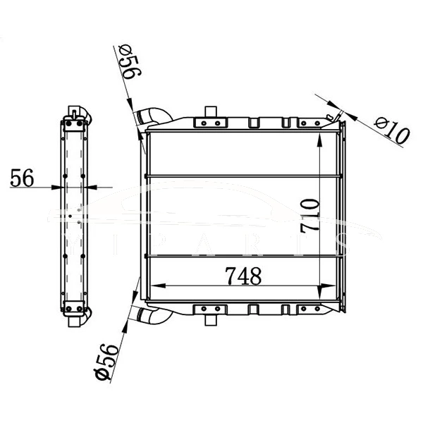 РАДИАТОР SCANIA MT 1100630 NISSENS 64070