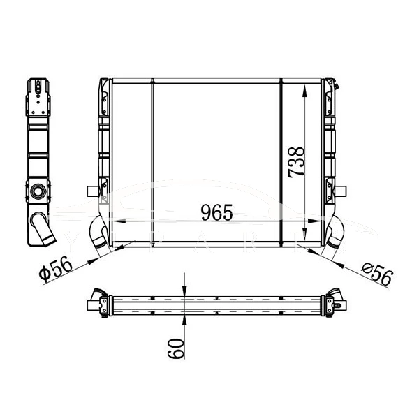 РАДИАТОР SCANIA MT 1100631 310081 NISSENS 64072