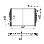 РАДИАТОР SCANIA MT 1356371 1516491 NISSENS 64068A