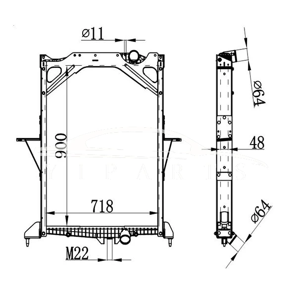 VOLVO FH MT РАДИАТОР 20460178 1676436 NISSENS 65466A