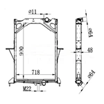 VOLVO FH MT РАДИАТОР 20460178 1676436 NISSENS 65466A