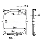 VOLVO MT РАДИАТОР 1276435 1676435 NISSENS 65462A