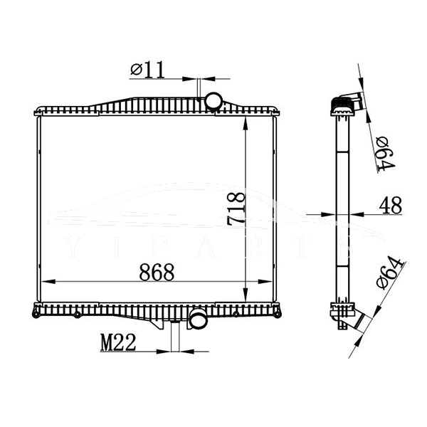 РАДИАТОР VOLVO MT 1010801 1003499 1003617